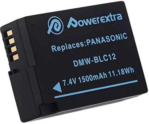 Powerextra PSO-BLC12 Replacement Battery For Panasonic DMW-BLC12 1500mAh Li-ion
