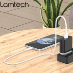 LAMTECH CHARGING CABLE iPhone 5/6/7 1m WHITE