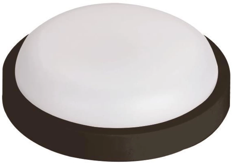 ΦΩΤΙΣΤΙΚΟ ΤΟΙΧΟΥ ΣΤΡΟΓΓΥΛΟ LED 18W Φ200X55 3000K IP54 ΜΑΥΡΟ PLUS