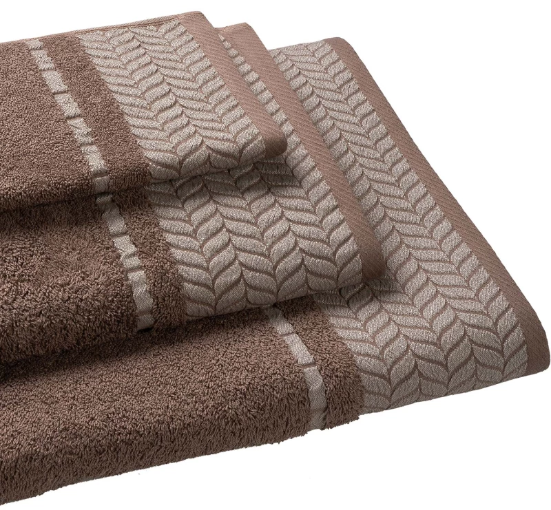 ΠΕΤΣΕΤΑ FROND BROWN Καφέ Πετσέτα χεριών: 30 x 50 εκ. MADI
