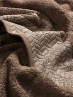 ΠΕΤΣΕΤΑ FROND BROWN Καφέ Πετσέτα χεριών: 30 x 50 εκ. MADI