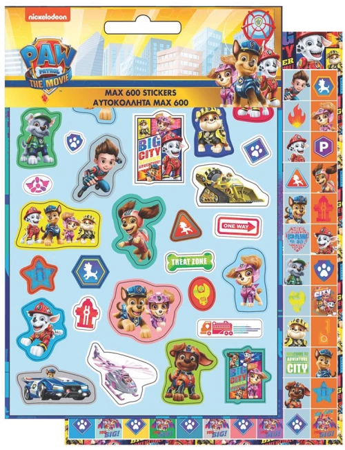 Gim 774-00679 αυτοκόλλητα max 600 paw patrol movie