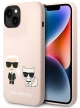 Karl Lagerfeld Liquid Silicone Karl & Choupette MagSafe - Case for iPhone 14 (Pink)