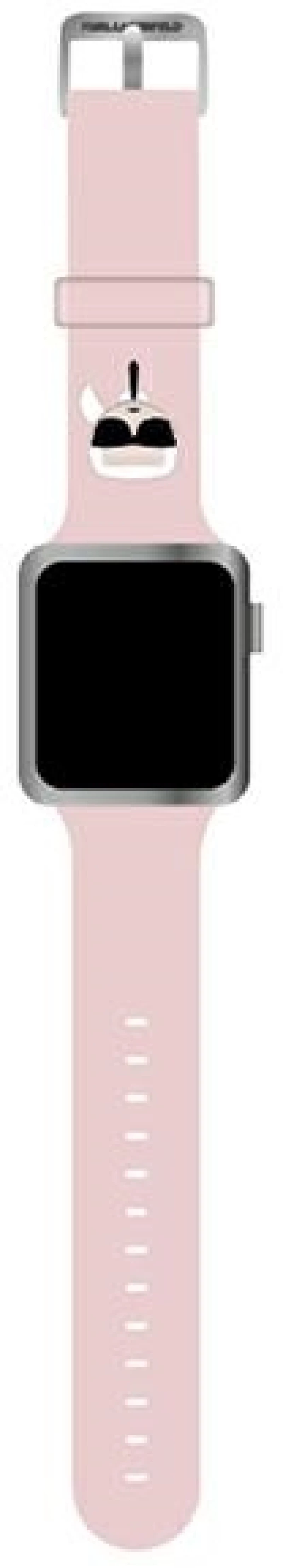 Karl Lagerfeld Silicone Karl Head - Watch Strap for Apple Watch 38/40/41 mm (Pink)