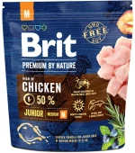 BRIT Premium by Nature Junior M Chicken - dry dog food - 1 kg