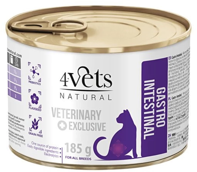 4VETS Natural Gastro Intestinal Cat - wet cat food - 185 g