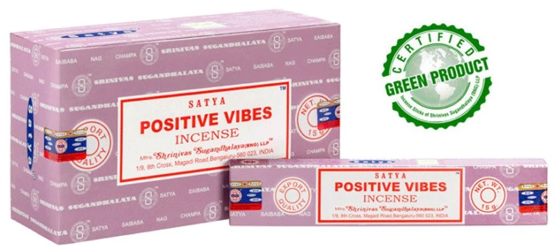 Αρωματικά Στικ - Ενεργειακό Θυμίαμα Satya Positive Vibes Incense 15g