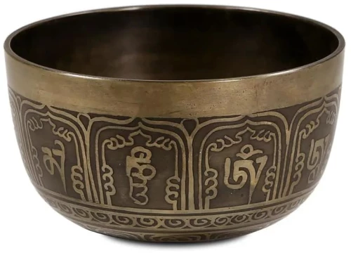 Θιβετιανό Μπολ Διαλογισμού Om - Tibetan Singing Bowl (Ηχογαβάθα) 11cm