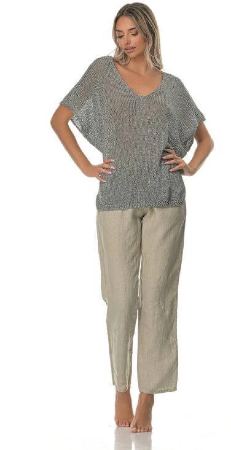 Μπλούζα Γυναικεία V Sweater Silver