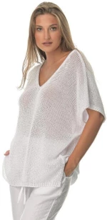 Μπλούζα Γυναικεία V Sweater  Άσπρη
