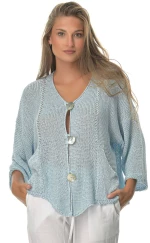 Ζακέτα Γυναικεία Πλεκτή Light Blue