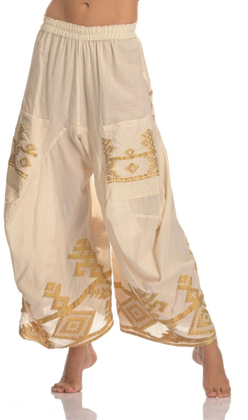 Παντελόνα Γυναικεία Boho Champane-Gold