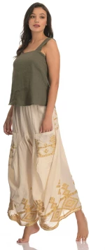 Παντελόνα Γυναικεία Boho Champane-Gold
