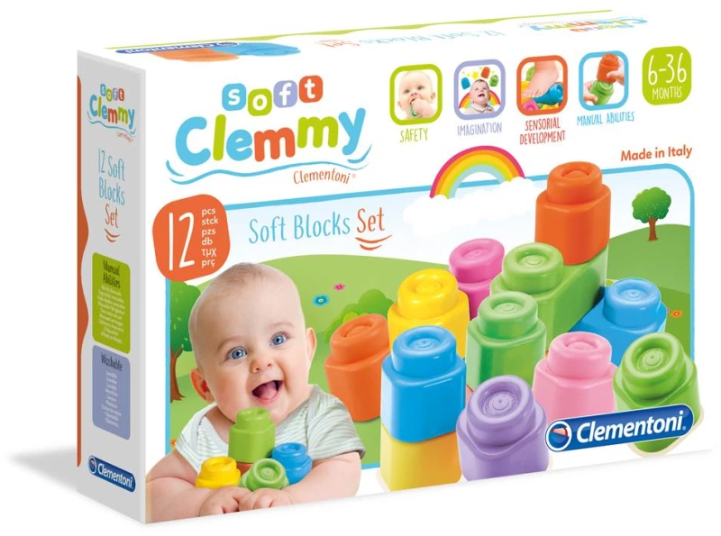 Soft Clemmy Μαλακά Premium Τουβλάκια 12 Τμχ Για 6-36 Μηνών