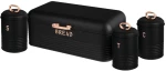 Δοχεία Αποθήκευσης Τροφίμων Berlinger Haus Σετ 4 τμχ Black Rose BH-6753