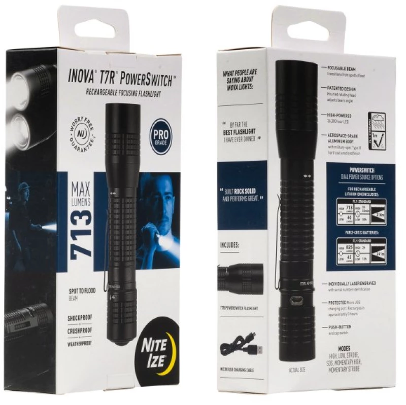 Επαναφορτιζόμενος φακός χειρός Nite Ize INOVA T7R RECH. Flashlight