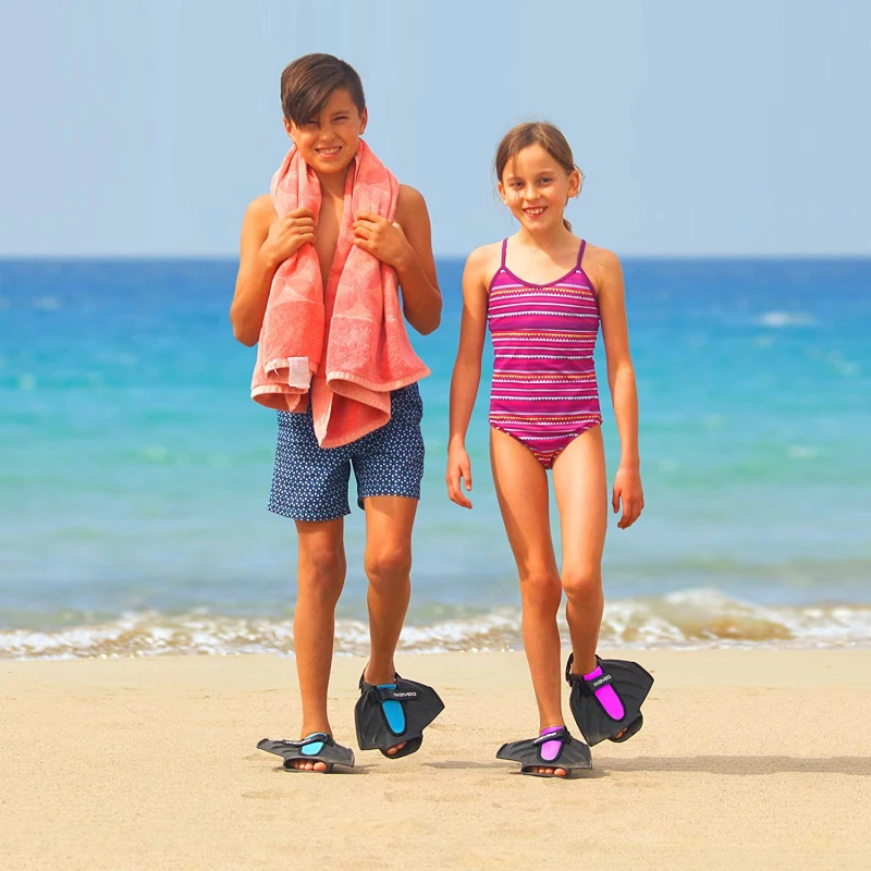 Βατραχοπέδιλα Ρυθμιζόμενα Waveo Swim Fins, Black-Pink