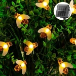 Ηλιακά φωτάκια κήπου μέλισσες solar lights 30Led 8 προγράμματα, ζεστό λευκό