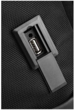 ΑΝΔΡΙΚΟ ΣΑΚΙΔΙΟ ΠΛΑΤΗΣ BEVERLY HILLS POLO CLUB BH-8464 ΜΑΥΡΟ ΜΕ USB