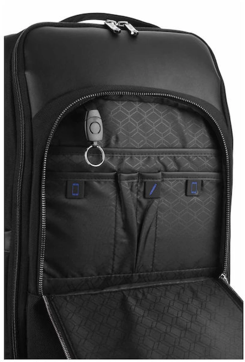 ΑΝΔΡΙΚΟ ΣΑΚΙΔΙΟ ΠΛΑΤΗΣ BEVERLY HILLS POLO CLUB BH-8464 ΜΑΥΡΟ ΜΕ USB