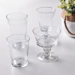 Ποτήρι νερού γυάλινο με φύλλα MSA Collection 20-46-766