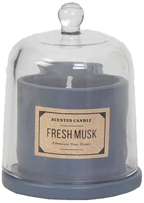 Αρωματικό Κερί σε Βάζο Fresh Musk με Γυάλινο Καπάκι 100gr Espiel COC212K12a σιελ