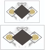 Χαλί μπάνιου σετ 2 τμχ 50x60 κ  60x100cm ρόμβοι Home fabrics 0025