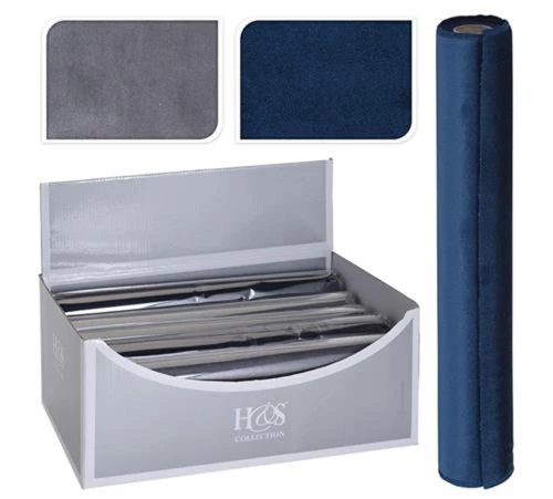 Τραβέρσα ρολό βελούδο γκρι 36x200cm Homeguru YL157