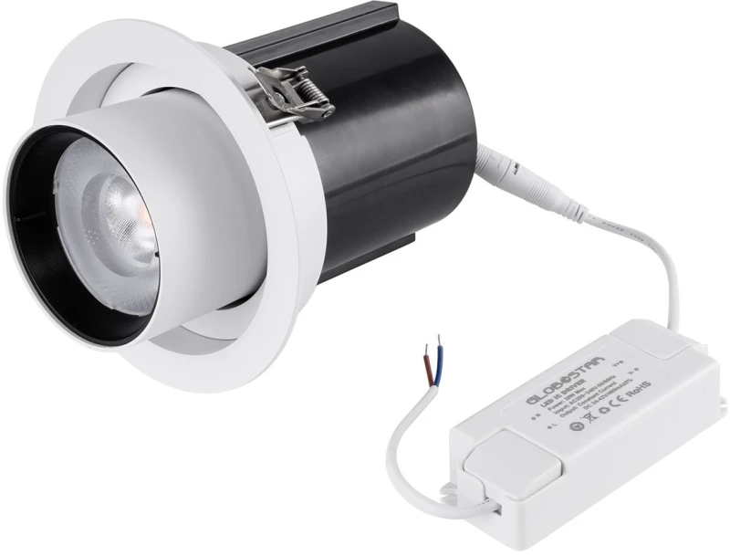 GloboStar VIRGO-B 60311 Χωνευτό LED Spot Downlight Φ13.5cm 20W 36° Στρογγ. - Λευκό - Θερμό 2700K