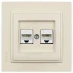 ΣΕΤ ΠΡΙΖΑ DATA ΔΙΠΛΗ RJ45 CAT6 ΚΡΕΜ DESPINA - MONO ELECTRIC (505-001736126)