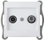 ΠΡΙΖΑ TV + SAT ΔΙΕΛΕΥΣΕΩΣ (Π+Μ) ΛΕΥΚΟ - MONO ELECTRIC (500-001905139)