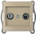ΠΡΙΖΑ TV + SAT ΔΙΕΛΕΥΣΕΩΣ (Π+Μ) TITANIO - MONO ELECTRIC (500-002205139)