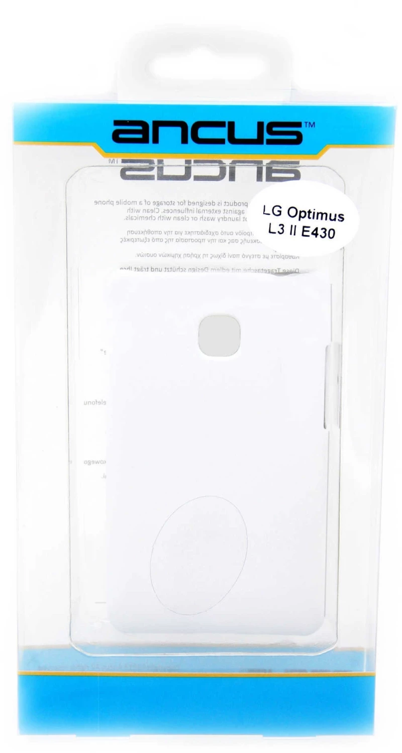 ΘΗΚΗ Faceplate Ancus για LG Optimus L3 II E430 Velvet Feel Λευκή