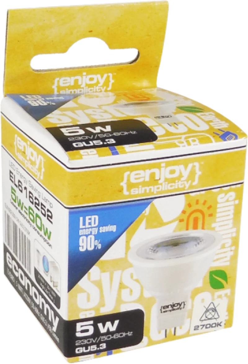 EL816376 | LED GU5.3 MR16|AC/DC12V|4.5W(50W)|6500K|370LM|36°|ENJOYSIMPLICITY™|CLASSIC