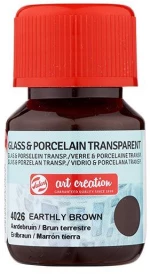 TALENS ΧΡΩΜΑ GLASS/PORCELAIN TRANSPARENT 4026 EARTHLY BROWN 30ML