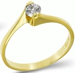 Χρυσο Μονόπετρο Δαχτυλίδι 14k 0290Κ