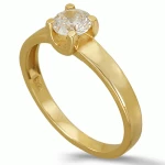 Χρυσό Μονόπετρο Δαχτυλίδι 14k 0313Κ1