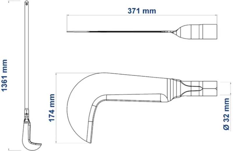 Τσαλοκόπι TRAMONTINA 37cm Με Στυλιάρι 110cm | 1τμχ
