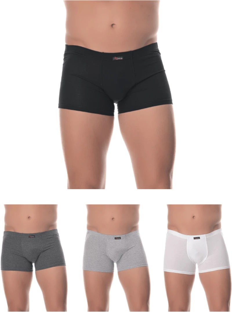 ΠΡΟΣΦΟΡΑ 4 ΑΝΔΡΙΚΑ ΕΦΑΡΜΟΣΤΑ BOXER LIDO UNDERWEAR - ΜΑΥΡΟ/ΑΝΘΡΑΚΙ/ΓΚΡΙ/ΛΕΥΚΟ
