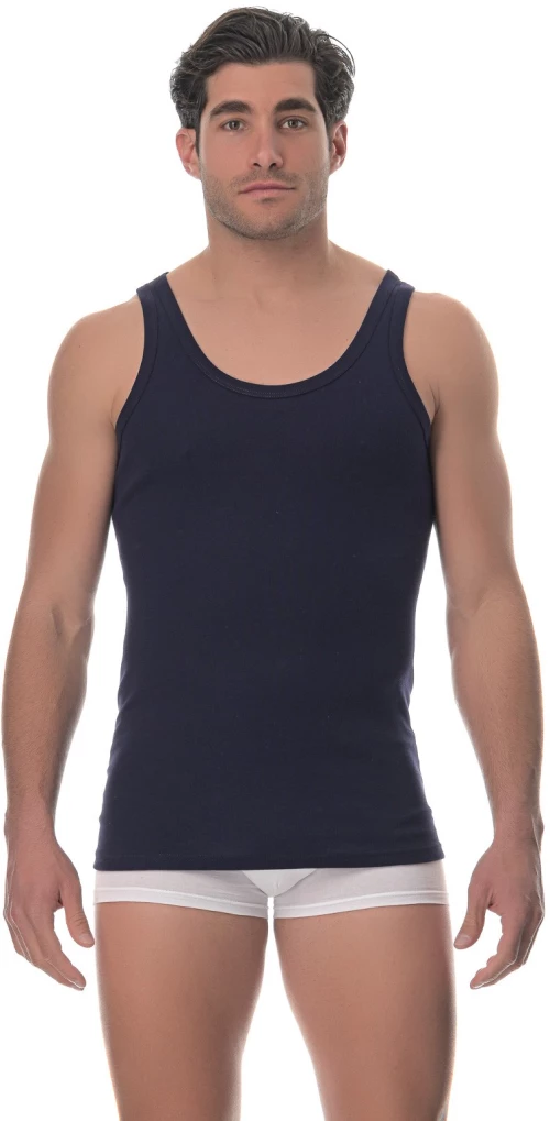 ΑΝΔΡΙΚΗ ΚΛΑΣΙΚΗ ΑΘΛΗΤΙΚΗ ΦΑΝΕΛΑ LIDO UNDERWEAR - ΜΠΛΕ 100% ΒΑΜΒΑΚΙ