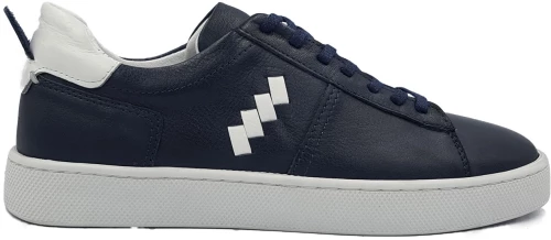 Ανδρικά Δερμάτινα Sneakers – 023 – Μπλέ