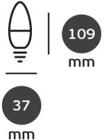 Λάμπα led κερί 9W, E14, 6000K, 200o, 806lm - Vk (VK/05177/EI/D)