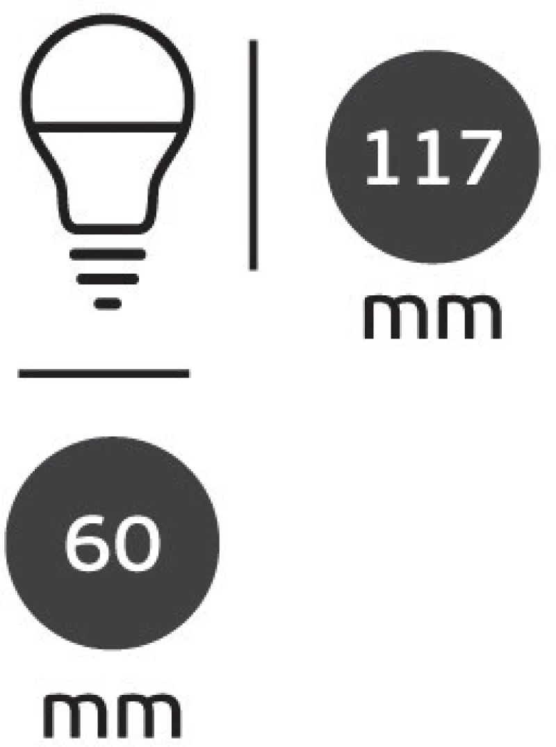 Λάμπα led κοινή 15W E27 6000k 180o 1620lm - Vk (VK/05111/E/D)