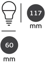 Λάμπα led κοινή 15W E27 6000k 180o 1620lm - Vk (VK/05111/E/D)