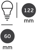 Λάμπα led κοινή Α60 Ε27 18W 4000K 2000lumen 180-250V - Vk (VK/05125/E/C/60)
