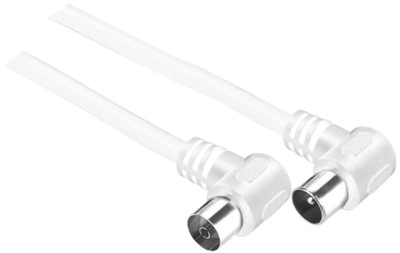 GoGen COAX10MFM01 RF Καλώδιο κεραίας λευκό αρσ-θηλ γωνιακό 10μ.