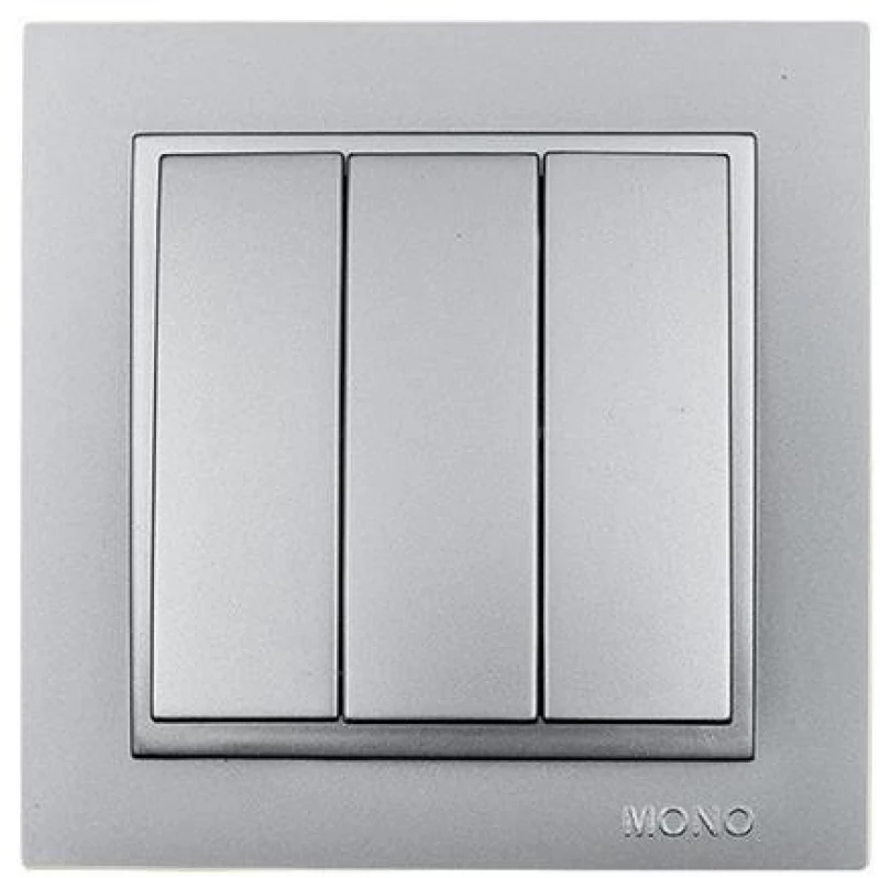 ΣΕΤ ΔΙΑΚΟΠΤΗΣ ΤΡΙΠΛΟΣ ΑΣΗΜΙ DESPINA METALLIC - MONO ELECTRIC (505-002136114)