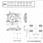 TS-1252 DIP Tact Μικροδιακόπτης 4 Pin DC 12V 0.5A (5.2x5.2x6.0mm) (OEM)