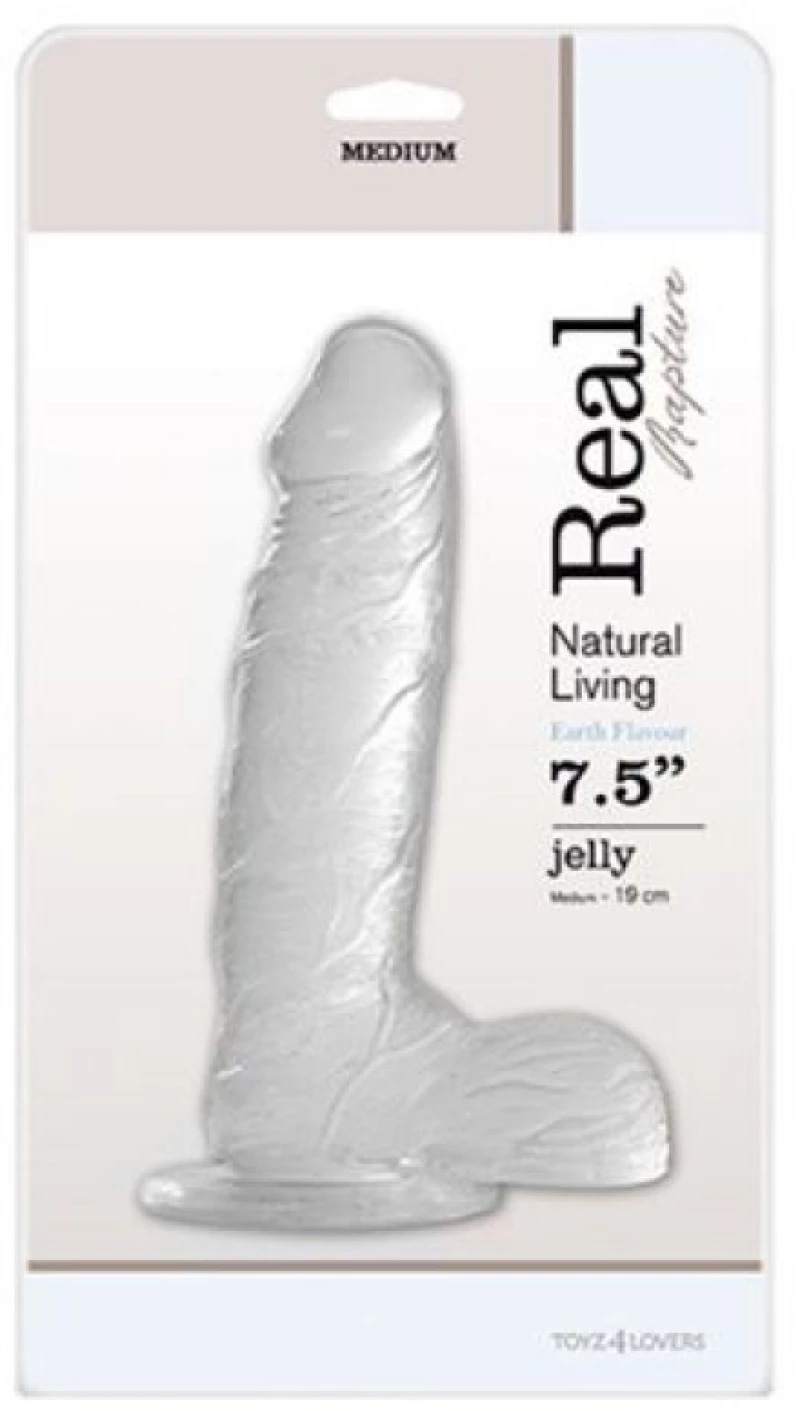 ΟΜΟΙΩΜΑ ΠΕΟΥΣ JELLY DILDO REAL RAPTURE CLEAR 7.5"