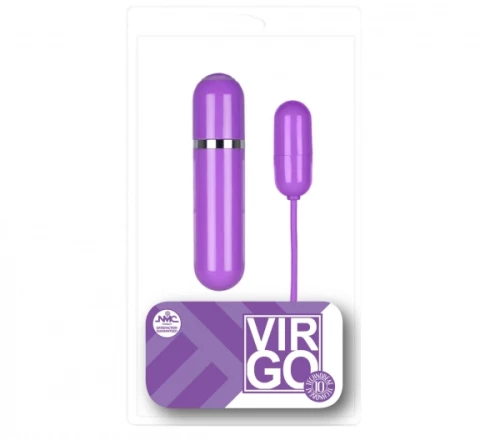 Ωοειδής Μπίλια "Virgo Bullet Type 1 10Vib 4cm" μοβ χρώμα